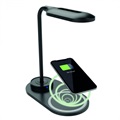 Ksix Energy LED asztali lámpa gyors vezeték nélküli töltővel - fekete