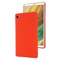 Samsung Galaxy Tab A7 Lite folyékony szilikon tok - piros