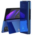 Luxus sorozatú tükörkép Samsung Galaxy Z Fold2 5G Flip tok - kék