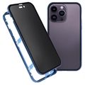 iPhone 15 Pro Max Mágneses Tok Adatvédelem Edzett Üveggel - Kék