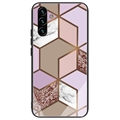Samsung Galaxy A04s/A13 5G Márványmintás Hibrid Tok - Barna / Rózsaszín