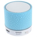 Mini Bluetooth hangszóró mikrofonnal és LED lámpákkal A9 - repedt kék