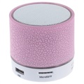 Mini Bluetooth hangszóró mikrofonnal és LED lámpákkal A9 - repedt rózsaszín