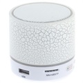 Mini Bluetooth hangszóró mikrofonnal és LED lámpákkal A9 - repedt fehér