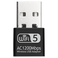 Mini Kétsávos Vezeték Nélküli USB-adapter - 1200Mb/s