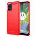 Motorola Moto E13 Szálcsiszolt TPU Tok - Szénszálas