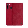 Nillkin Qin sorozat Samsung Galaxy A21 flip tok - piros