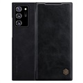 Nillkin Qin sorozat Samsung Galaxy Note20 Ultra flip tok - fekete