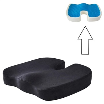 Csúszásmentes ortopéd irodai szék ülőpárna - fekete