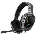 ONIKUMA K20 Camouflage Gaming Headset PS4 fejhallgató mikrofonnal/világítással - sötétszürke színben