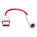 OnePlus USB-C / 3,5 mm-es kábeladapter - Tömeges - Piros / Fehér