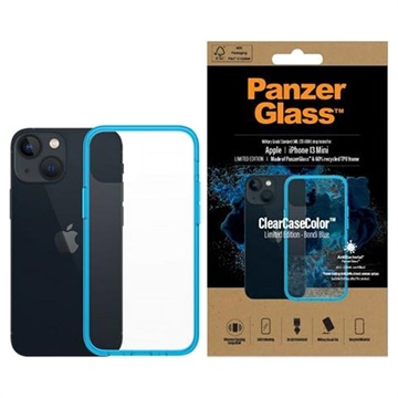 PanzerGlass ClearCase iPhone 13 Mini antibakteriális tok - kék / átlátszó