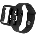 Apple Watch Series SE (2022)/SE/6/5/4 Műanyag Tok Képernyővédő Fóliával - 44mm - Fekete