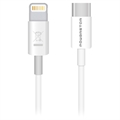 Powerstar USB-C / Lightning Kábel - 1m - Fehér