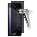 Samsung Galaxy Z Fold5 Adatvédelmi Teljes Fedésű Edzett Üveg Képernyővédő Fólia - Fekete Él