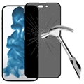 iPhone 14 Pro Max Adatvédelmi Teljes Fedésű Edzett Üveg Képernyővédő Fólia - Fekete Él