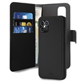 Puro 2 az 1-ben mágneses iPhone 12 Pro Max pénztárca tok - fekete