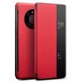 Qialino Smart View Huawei Mate 40 Pro flip bőr tok - piros