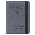 RFID-blokkoló utazási pénztárca / útlevéltartó - szürke