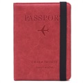 RFID-blokkoló utazási pénztárca / útlevéltartó - piros