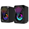 RGB Stereo Gaming Hangszórók X2 - 2x3W - Fekete