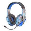 SY-T830 Vezetékes / vezeték nélküli Over-ear Headset LED fényes Bluetooth kettős üzemmódú, alacsony késleltetésű E-sport játék fejhallgató - kék