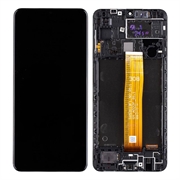 Samsung Galaxy A12 LCD kijelző GH82-24490A - fekete