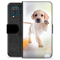 Samsung Galaxy A12 Premium pénztárca tok - kutya