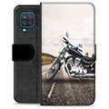 Samsung Galaxy A12 Premium pénztárca tok - motorkerékpár