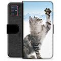 Samsung Galaxy A51 Premium pénztárca tok - Cat