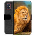 Samsung Galaxy A51 Premium pénztárca tok - oroszlán