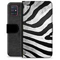 Samsung Galaxy A51 Premium Wallet tok - Zebra