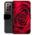 Samsung Galaxy Note20 Ultra Premium pénztárca tok - Rose