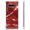 Samsung Galaxy S10 hibrid tok - vörös márvány