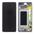 Samsung Galaxy S10+ előlap és LCD kijelző GH82-18849A - fekete