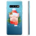 Samsung Galaxy S10+ TPU tok - Winter Piggy