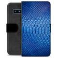 Samsung Galaxy S10 Premium pénztárca tok - bőr