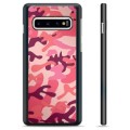 Samsung Galaxy S10 védőburkolat - rózsaszín terepszínű