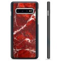 Samsung Galaxy S10 védőburkolat - vörös márvány