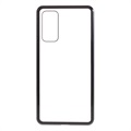 Samsung Galaxy S20 FE mágneses tok edzett üveggel - fekete