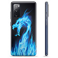 Samsung Galaxy S20 FE TPU tok - Blue Fire Dragon