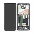 Samsung Galaxy S20 Ultra 5G előlap és LCD kijelző GH82-22271A - fekete
