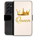 Samsung Galaxy S21 Ultra 5G prémium pénztárca tok - Queen