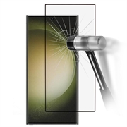 Samsung Galaxy S24 Ultra teljes fedésű edzett üveg képernyővédő fólia - Fekete él