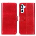 Samsung Galaxy S24 pénztárca tok mágneses zárással - Piros