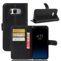 Samsung Galaxy S8+ pénztárca tok mágneses zárással - Fekete