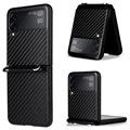 Samsung Galaxy Z Flip3 5G tok szíjjal - szénszálas - fekete