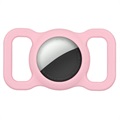 Apple AirTag szilikon tok kisállat nyakörvhöz - rózsaszín