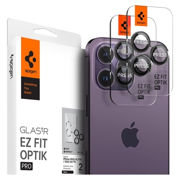 Spigen Glas.tR Ez Fit Optik Pro iPhone 14 Pro/14 Pro Max/15 Pro/15 Pro Max Kamera Lencsevédő - Fekete