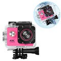 Sports SJ60 vízálló 4K WiFi akciókamera - forró rózsaszín